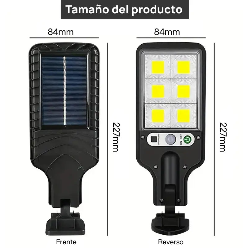 Juego de 4 luces solares LED para exteriores con 120 focos, control remoto, sensor de movimiento y tres modos de iluminación eficiente